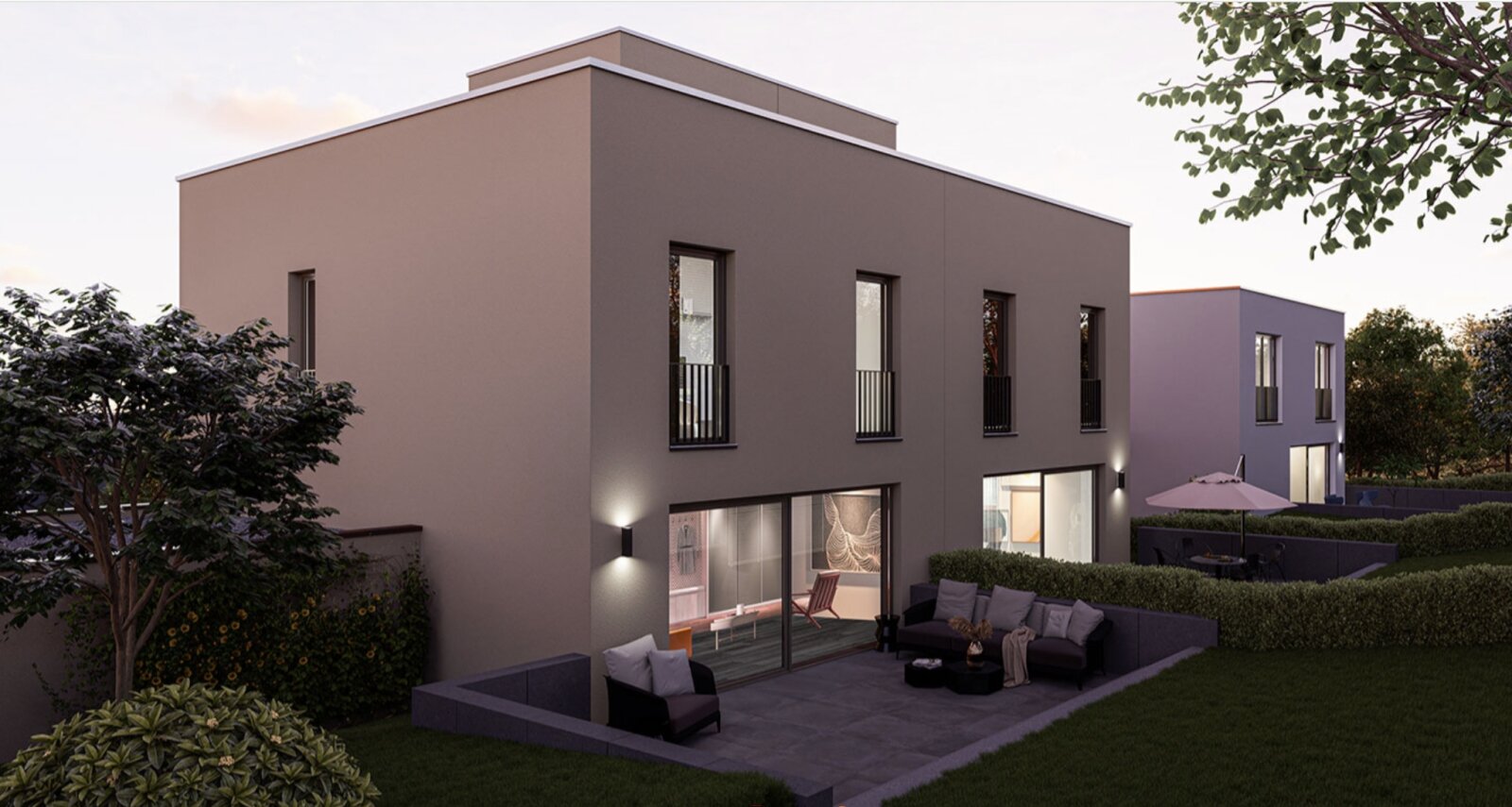 Stylische Doppelhaushälfte mit großer Dachterrasse
